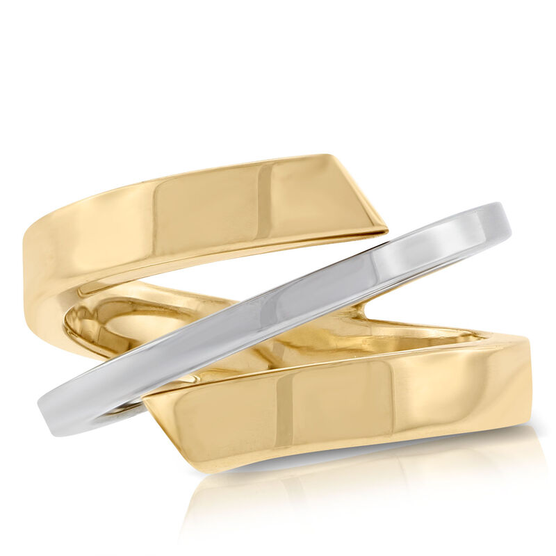 Toscano Two-Tone Bypass Ring 14K image number 0