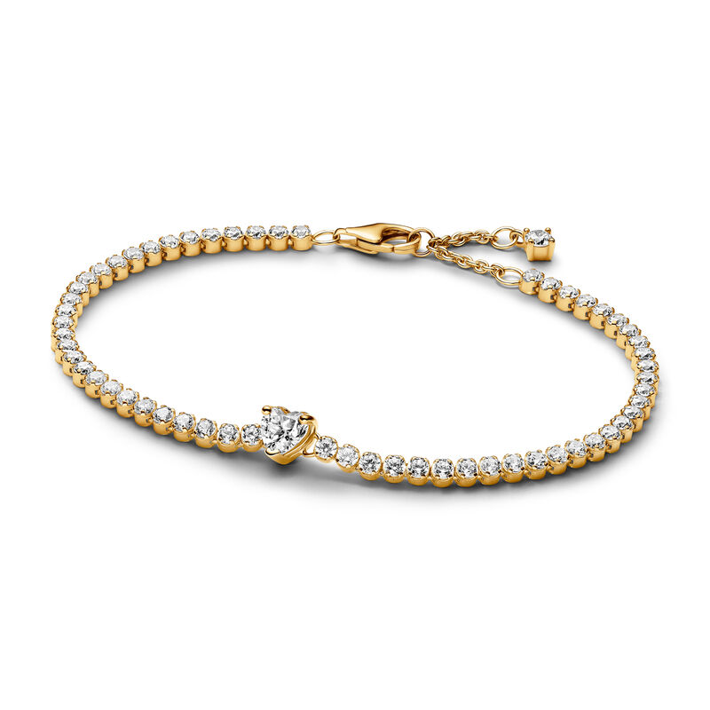 Pandora Sparkling Heart Tennis Bracelet image number 0