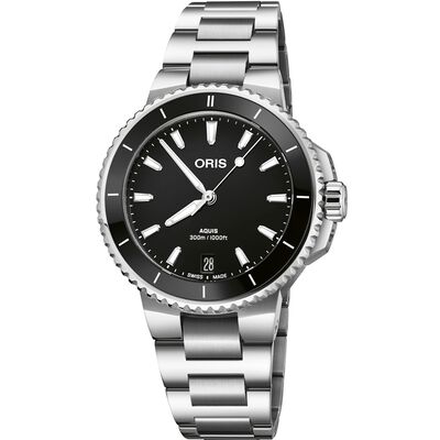 Oris Aquis Date Black Dial Watch, 36 mm