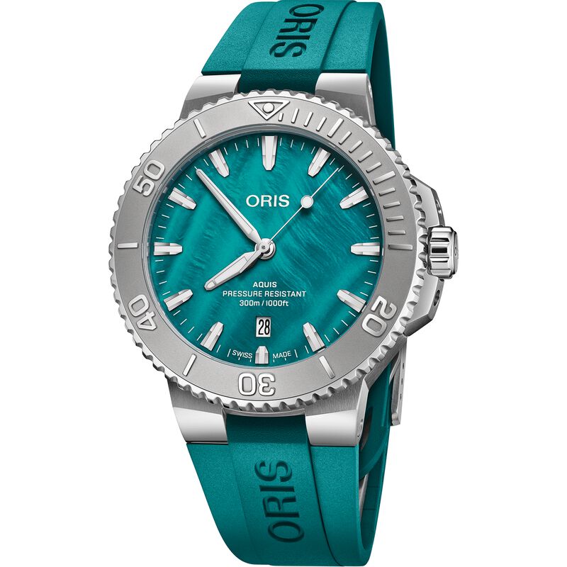 Oris Aquis New York Harbor Limited Edition II Aqua Green Dial Watch, 43.5mm image number 1