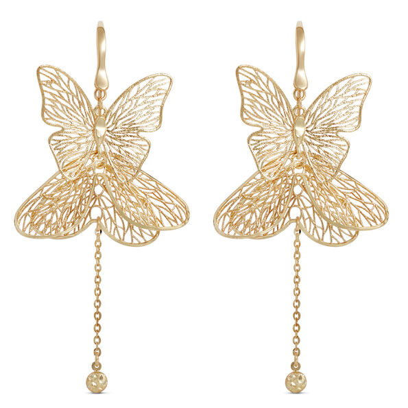 Filigree Butterfly Earrings 14K