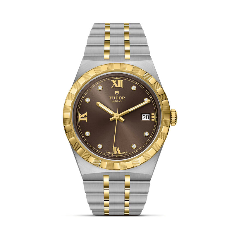 TUDOR Royal Watch Chocolate Brown Diamond Set Dial, 38mm image number 0
