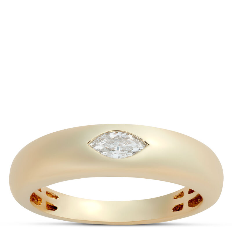 Flush Set Diamond Ring, 14K Yellow Gold image number 0