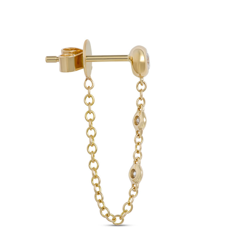 Diamond Earrings, 14k Yellow Gold image number 1