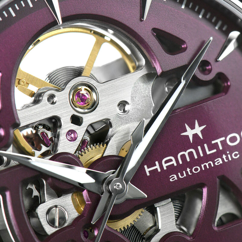 Hamilton Jazzmaster Skeleton Lady Auto Purple Dial Watch, 36mm image number 3