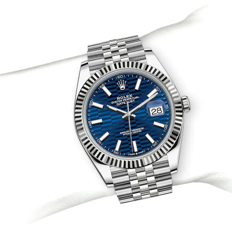 Rolex Datejust 41 Datejust Oyster, 41 mm, Oystersteel and white gold - M126334-0032 at Ben Bridge