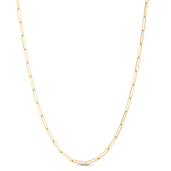 Paperclip Chain Necklace 14K, 24"