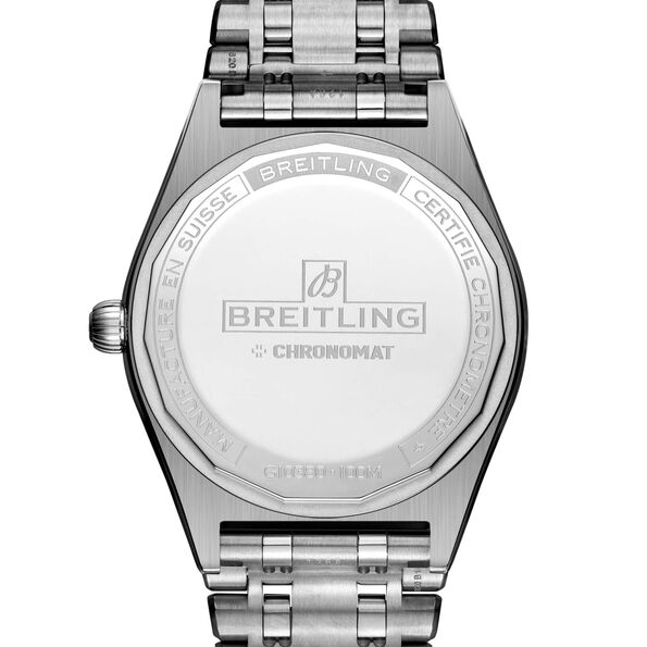 Breitling Chronomat Automatic South Sea Watch Pink Dial Steel and White Gold Bracelet, 36mm