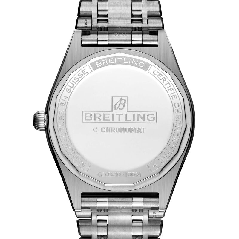 Breitling Chronomat Automatic South Sea Watch Pink Dial Steel and White Gold Bracelet, 36mm image number 1