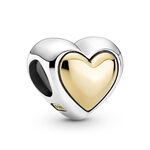 Pandora Domed Golden Heart Charm