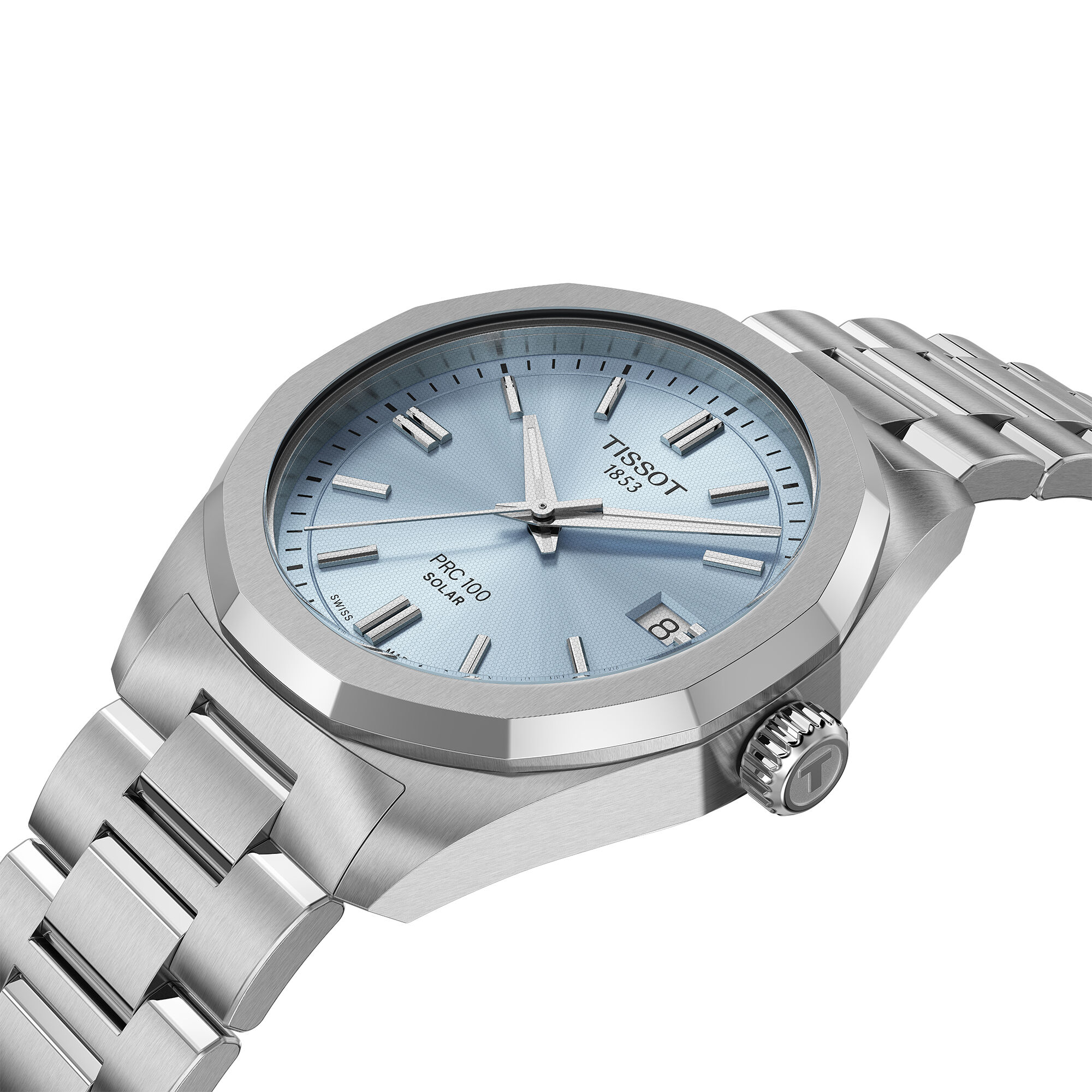 TISSOT PRC 100 Solar Blue Dial Watch, 34mm