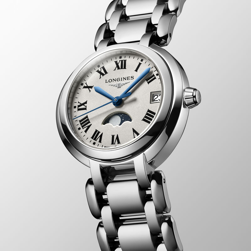 Longines PrimaLuna Watch Silver Dial Steel Bracelet, 30mm image number 2