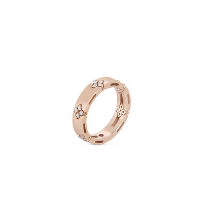 Roberto Coin 18K Rose Gold Love In Verona Narrow Diamond Accent Ring