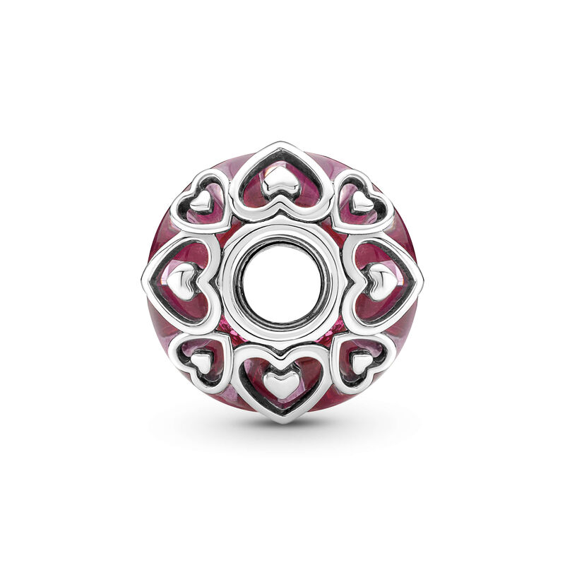 Pandora Reveal Your Love Pink Murano Glass Charm image number 3