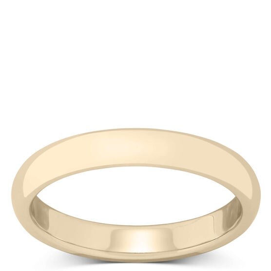 Polished Rounded Comfort Fit 3mm Band 14K