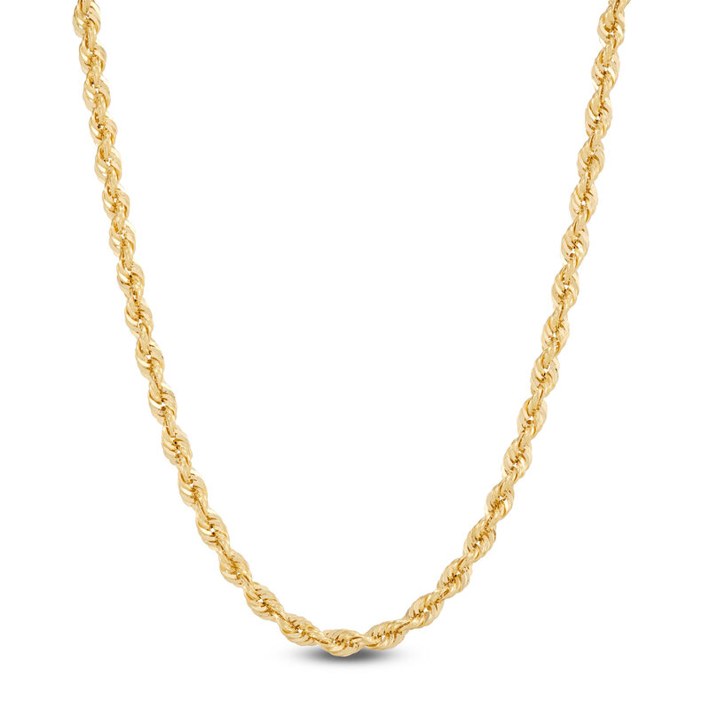 Bold Hollow Rope Link Necklace, 14K Yellow Gold image number 0