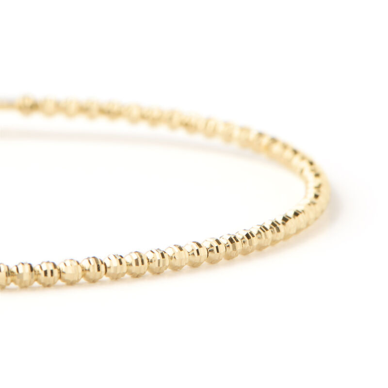 7-Inch Moon Cut Bead Bracelet, 14K Yellow Gold image number 1