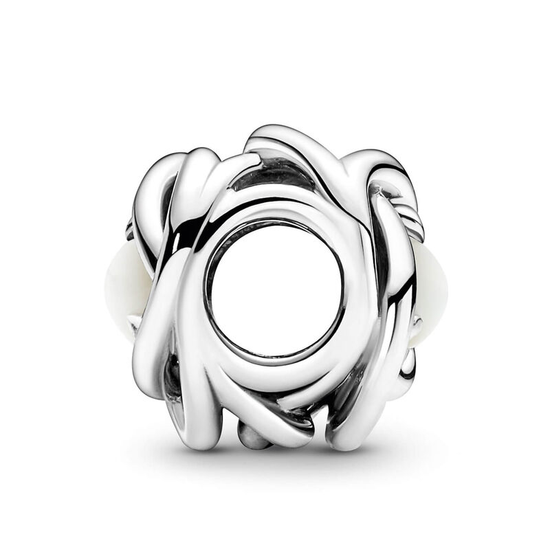 Pandora White Mother of Pearl Eternity Circle Charm image number 2