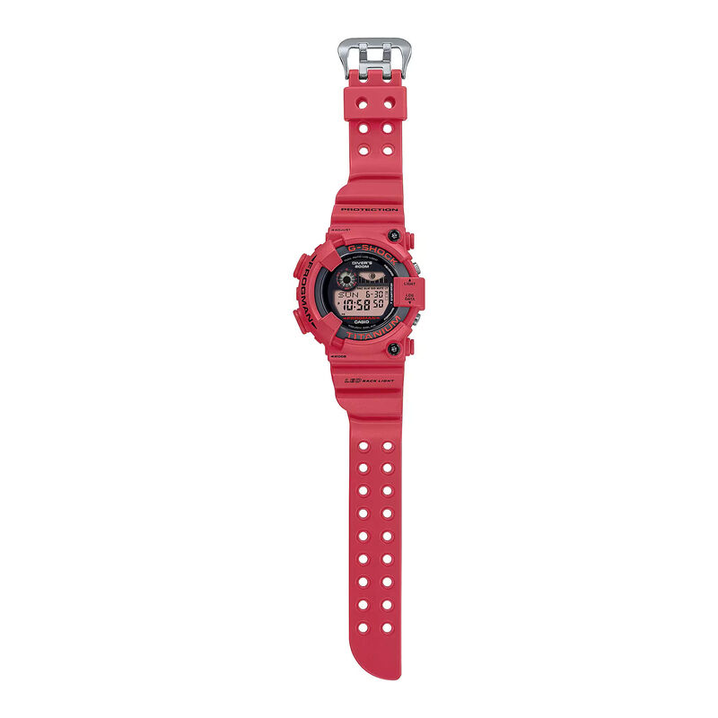 G-Shock Master of G-Sea Frogman Watch Digital Dial Red Resin Strap, 52mm image number 2