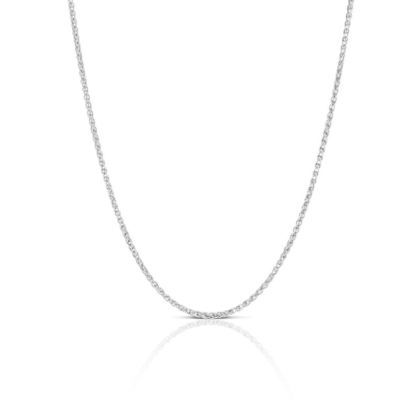 Round Wheat Chain in Silver, 20" image number 0