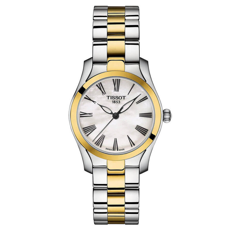 Tissot T-Wave Gold PVD Mother Of Pearl Dial Quartz Watch, 30mm image number 0