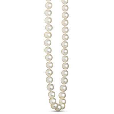 Classic 18-Inch Cultured Pearl Necklace, 14K Yellow Gold