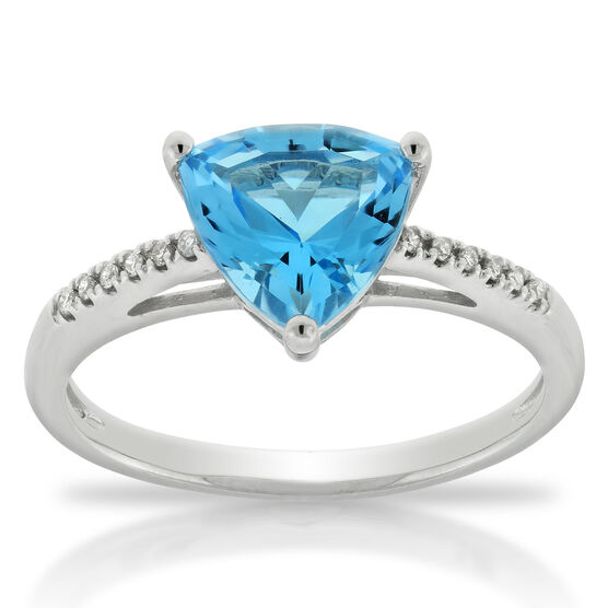 Blue Topaz & Diamond Ring 14K | Ben Bridge Jeweler
