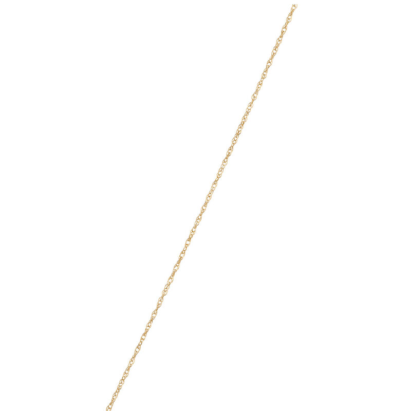 Round Aquamarine Pendant Necklace, 14K Yellow Gold image number 3