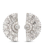 Diamond Fan Earrings 14K, 2 ctw.