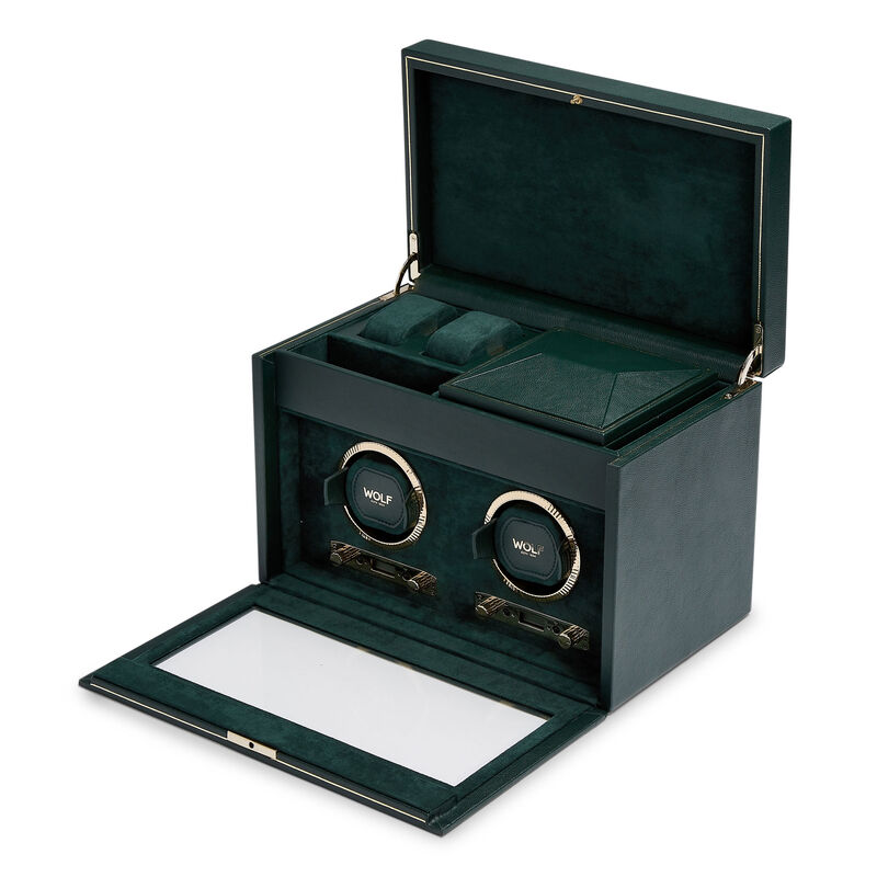 WOLF British Racing Double Watch Winder with Storage image number 0