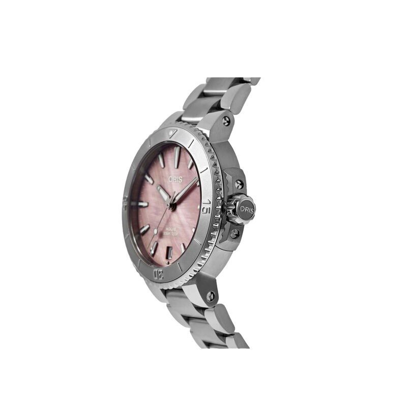 Oris Aquis Date Pink Mother of Pear Dial Watch, 36.5mm image number 3