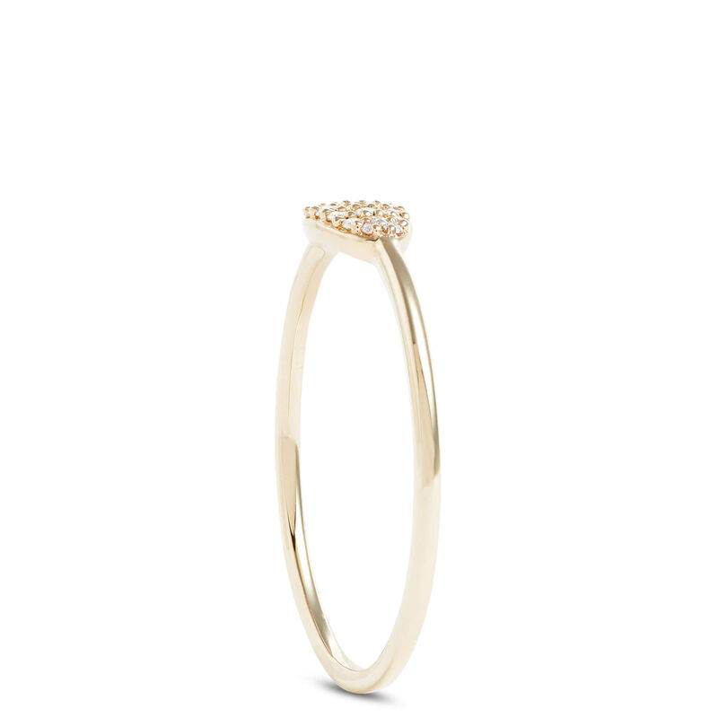 Oval Pave Diamond Ring, 14K Yellow Gold image number 1