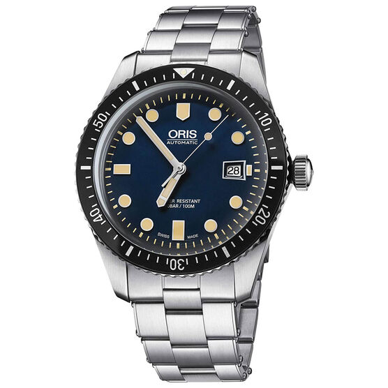 Oris Divers Sixty-Five Blue Steel Date Watch, 42mm