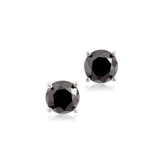 Black Diamond Earrings 14K, 1/2 ctw.