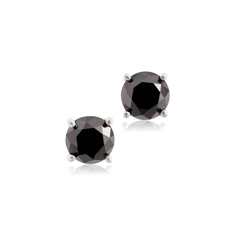 Black Diamond Earrings 14K, 1/2 ctw. image number 1