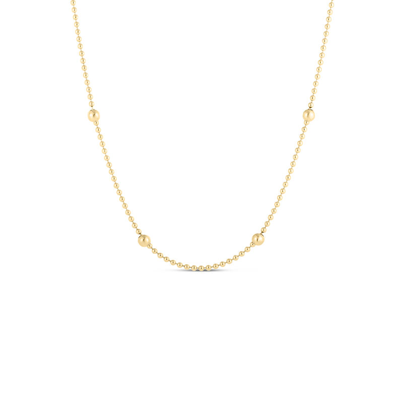 Roberto Coin Beaded Chain Yellow Gold Chain, 18 Inch image number 1