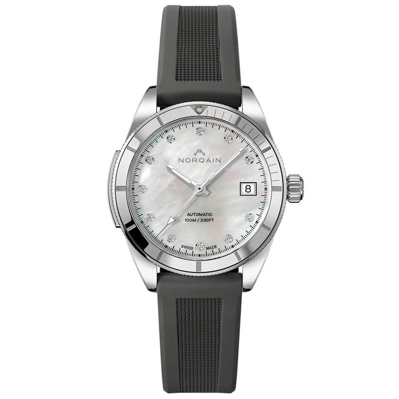 Norqain Adventure Sport Mother Of Pearl Gray Rubber Watch, 37mm image number 1