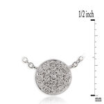 Pavé Diamond Circle Necklace 14K