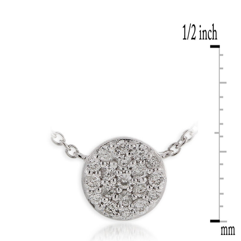 Pavé Diamond Circle Necklace 14K image number 2