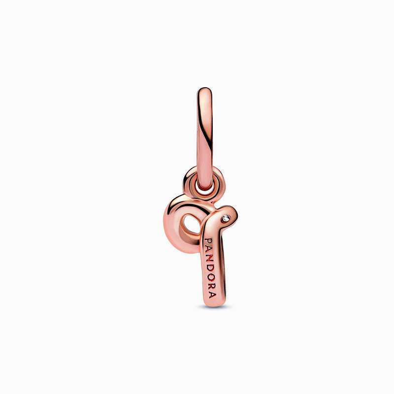 Pandora Letter P Script Alphabet Dangle Charm image number 1