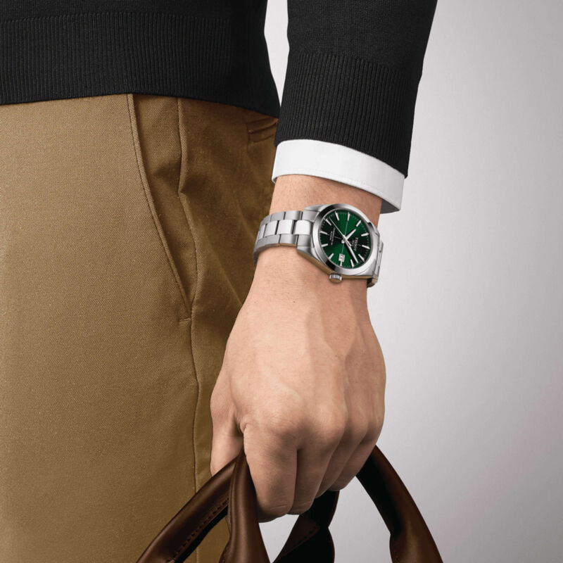 Tissot Gentleman Powermatic 80 Watch Steel Case Green Dial, 40mm image number 3