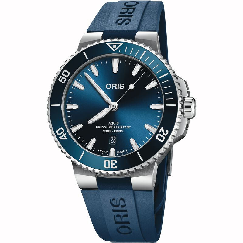 Oris Aquis Date Blue Dial Watch, 43.5mm image number 0