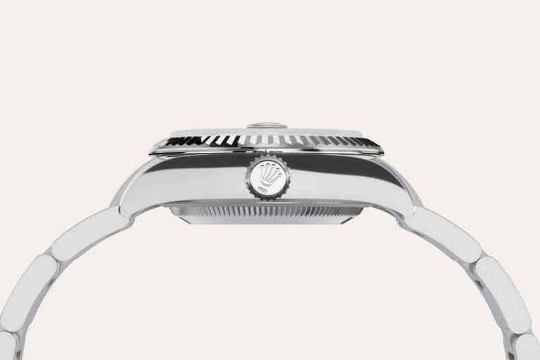 rolex lady-datejust in white rolesor - combination of oystersteel and white gold, m279174-0020 - white rolesor - ben bridge