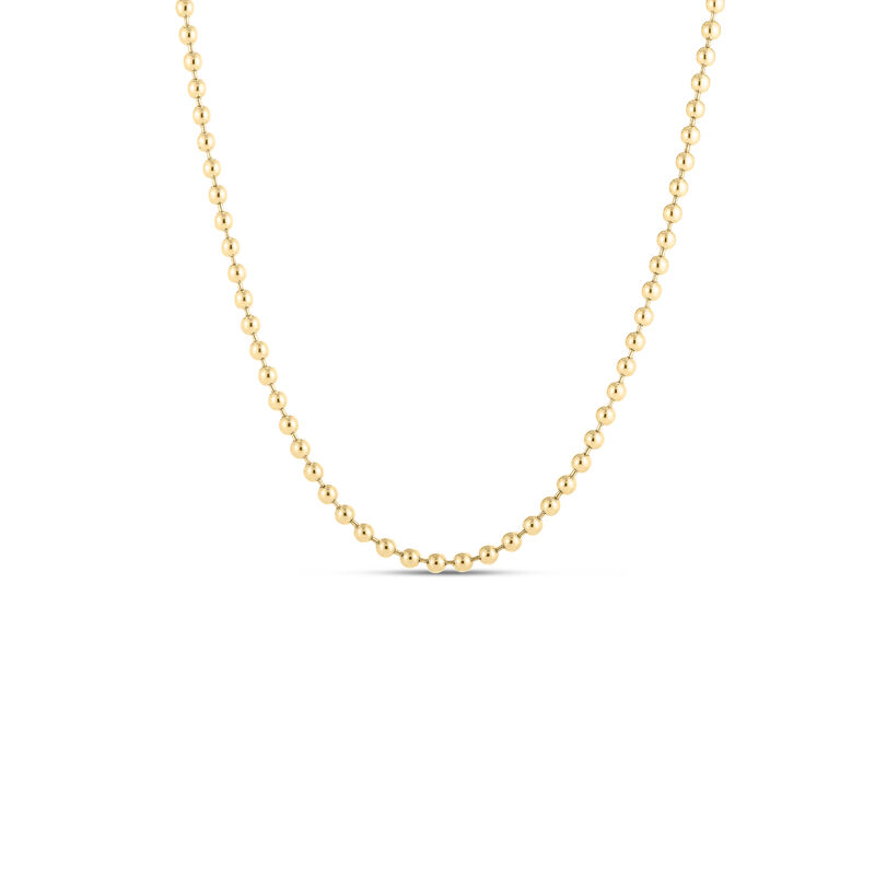 Roberto Coin Classic Bead Chain 18K Yellow Designer Gold, 18" image number 1