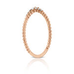 Rose Gold Stackable Diamond Band 14K