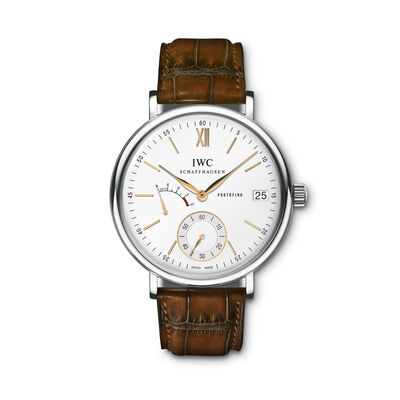 Pre-Owned IWC Portofino Hand-Wound Eight Days White Dial Watch, 45mm