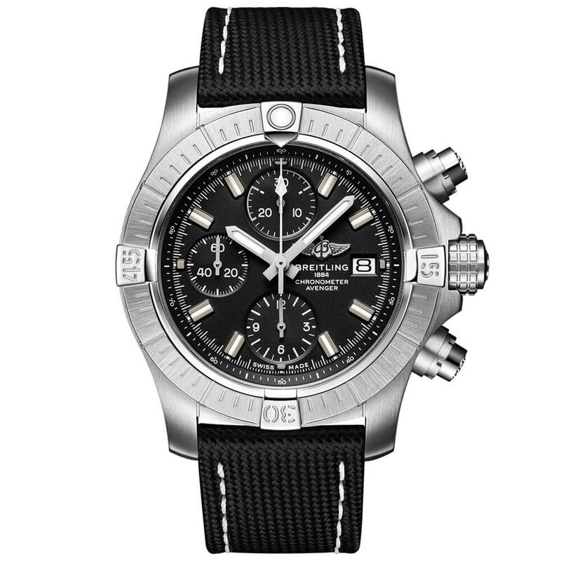 Breitling Avenger Chronograph 43 Black Leather Watch, 43mm image number 0