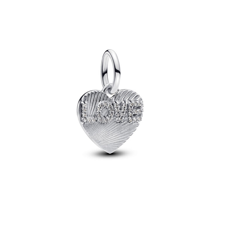 Pandora Engravable Love Heart Dangle Charm image number 0