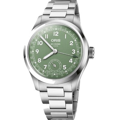 Oris Big Crown Pointer Date Calibre 403 Green Dial Watch, 40mm
