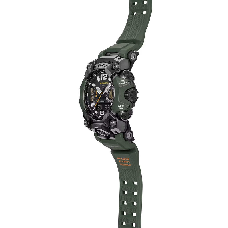 G-Shock Master of G-Land Mudmaster Watch Black Dial Green Resin Strap, 58.7mm image number 4